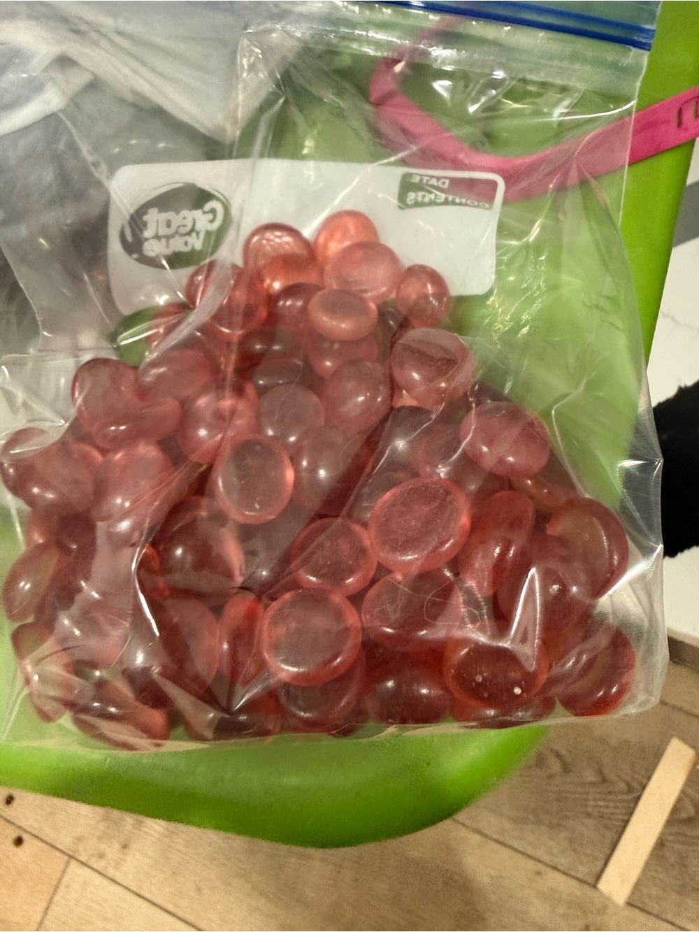 Clear Pink Decorative Glass Gems - 1 Bag